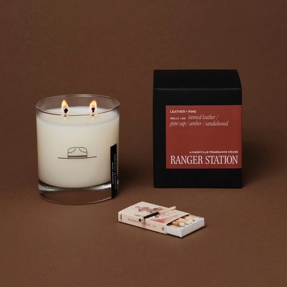 NIB Ranger Station 8.5oz Leather + Pine Candle - Picture 6 of 9